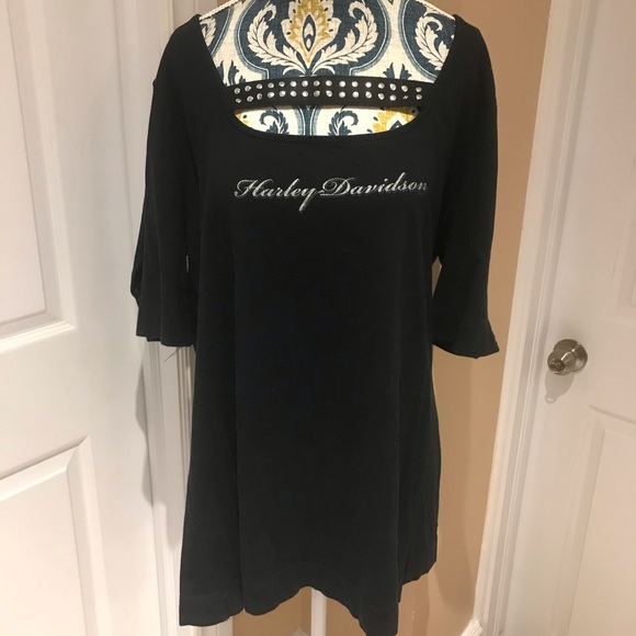 Harley Davidson short sleeve top with metal studs